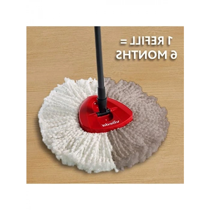 Mikrofiber Mop Yedek Başlık Seti, 2 Adet Beyaz Renkli