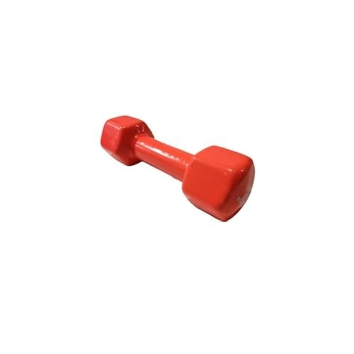 Vinil Kaplama Dambıl, Kırmızı Renkli, 3 kg Kapasite