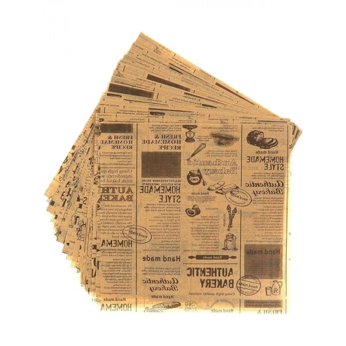 Vintage Desenli Yağlı Kağıt 50 Adet