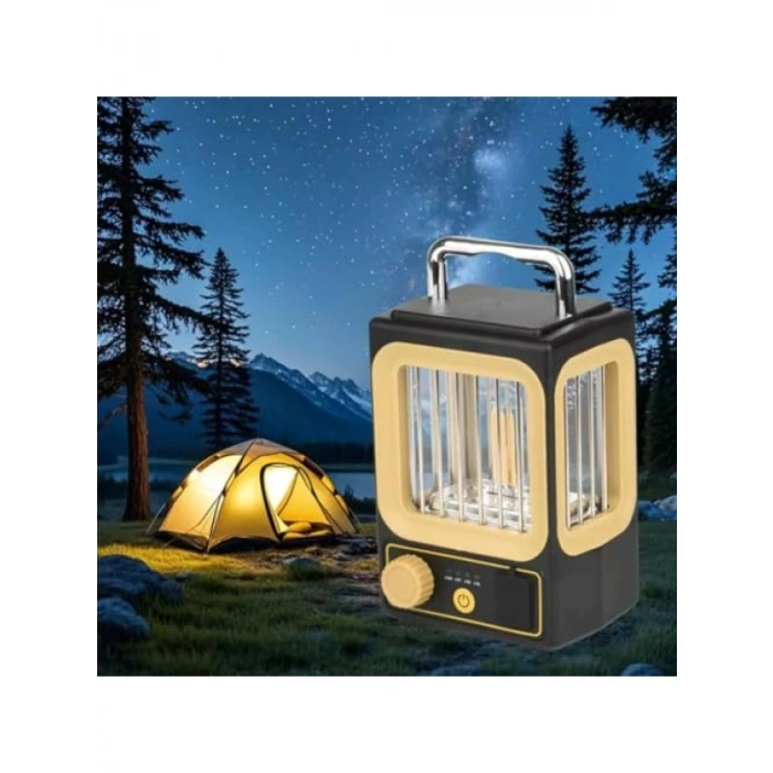 Vintage Dimmer LED Kamp Lambası - Suya Dayanıklı, USB Şarjlı