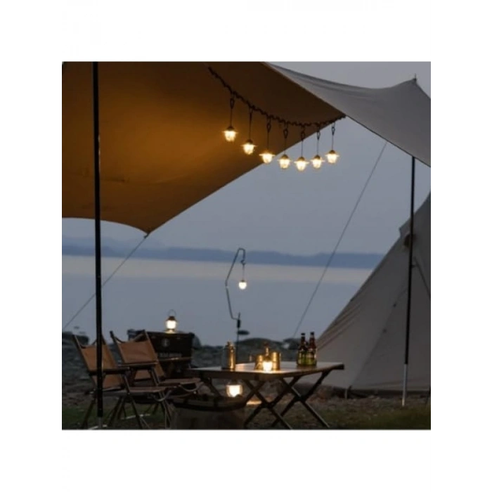 Vintage LED Kamp Lambası - Suya Dayanıklı, 4.000 mAh Pil