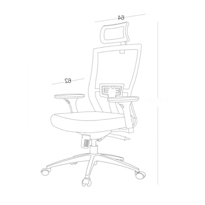 Vintage Ofis Koltuğu - Yüksek Ayarlı Çalışma Koltuğu