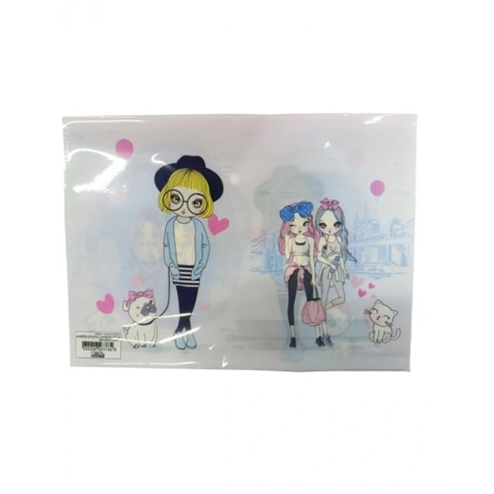 Vintage Tasarım Çıtçıtlı Dosya, A4 Boyut