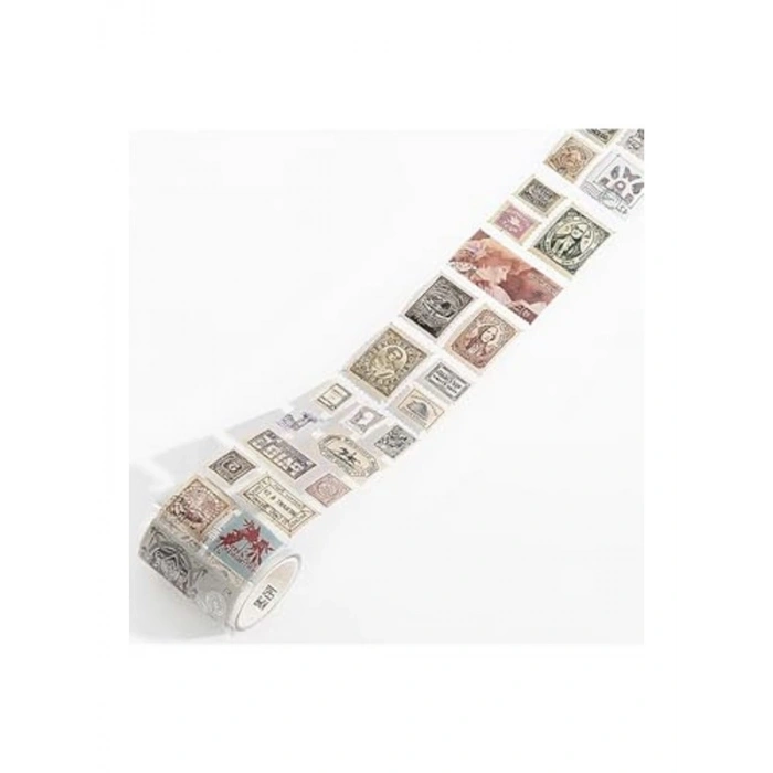 Vintage Temalı Rulo Sticker, Eğlenceli Tasarım