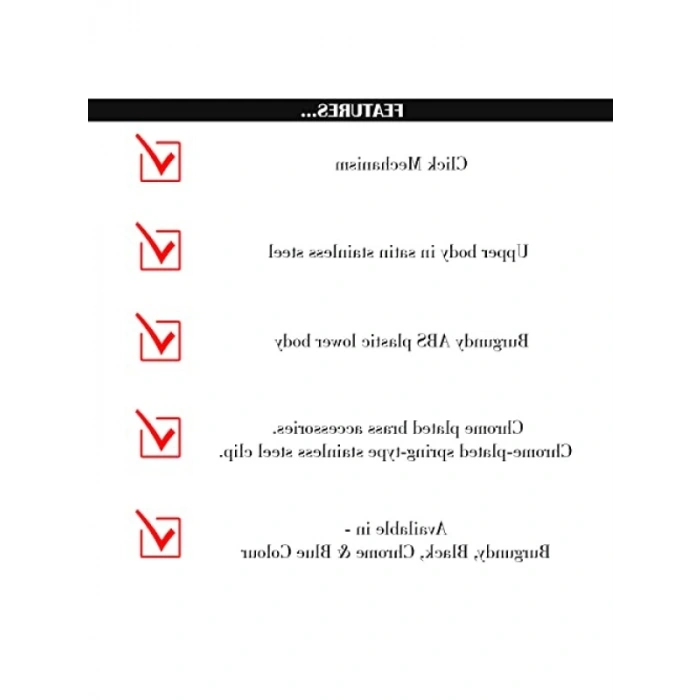 Vintage Tükenmez Kalem, Bordo Renkli