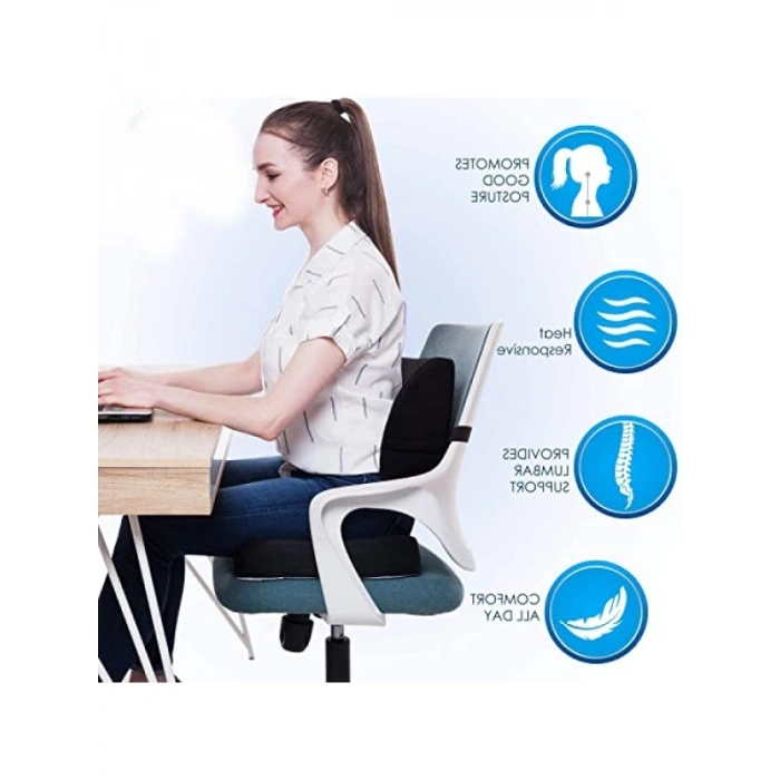 Visco Ortopedik Oturma Simidi Yastığı, Yıkanabilir Kılıf