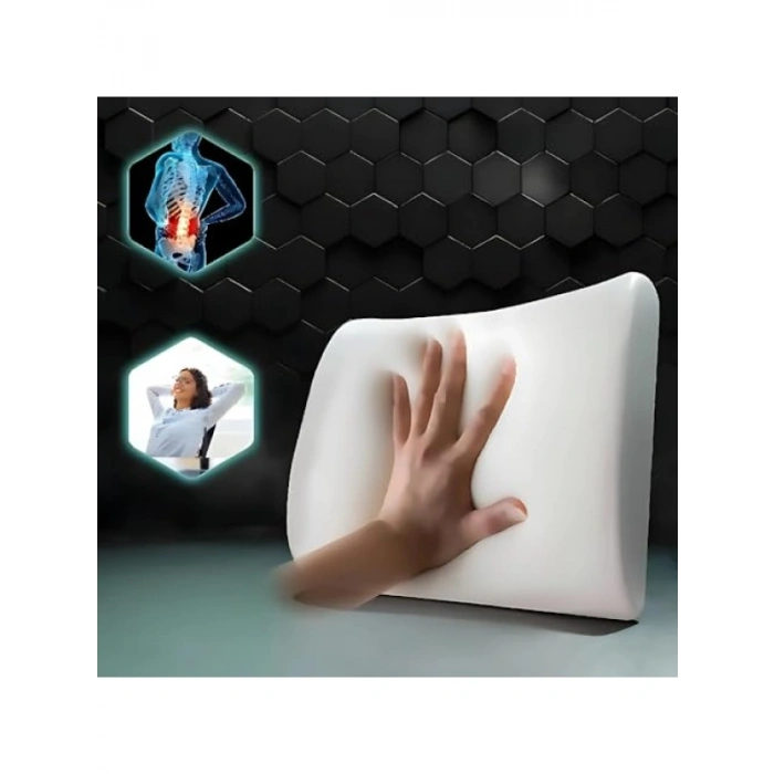 Visko Bel ve Sırt Destek Yastığı - Ortopedik, Siyah