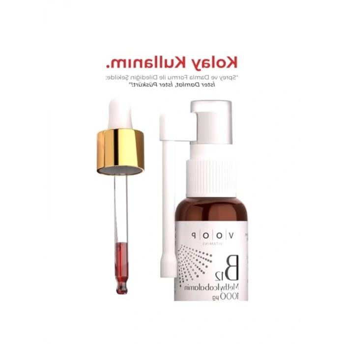 Vitamin B12 Methylcobalamin Sprey-Damla, 10 ml