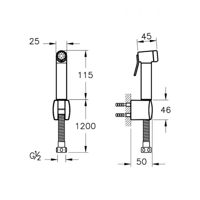 VitrA A45747 Taharet Duşu, Krom