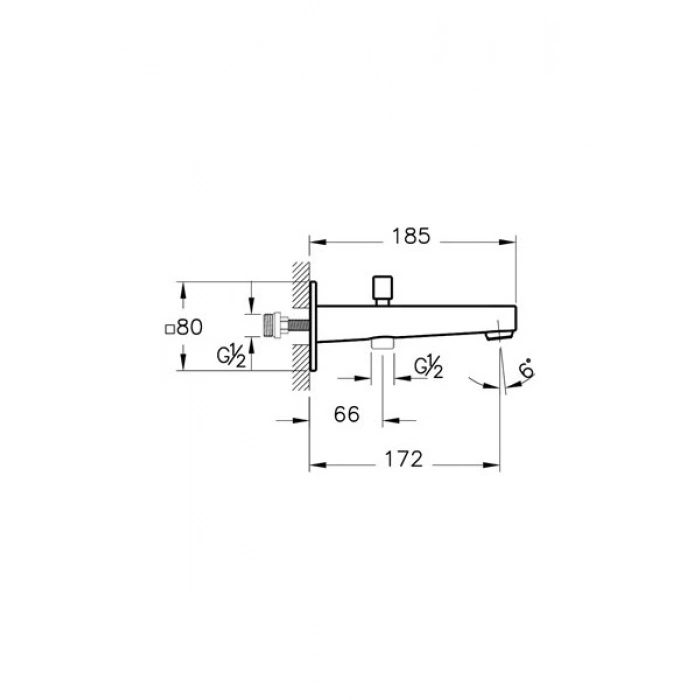 VitrA Artema Minimax Square Çıkış Ucu (El Duşu Çıkışlı) Krom A43595
