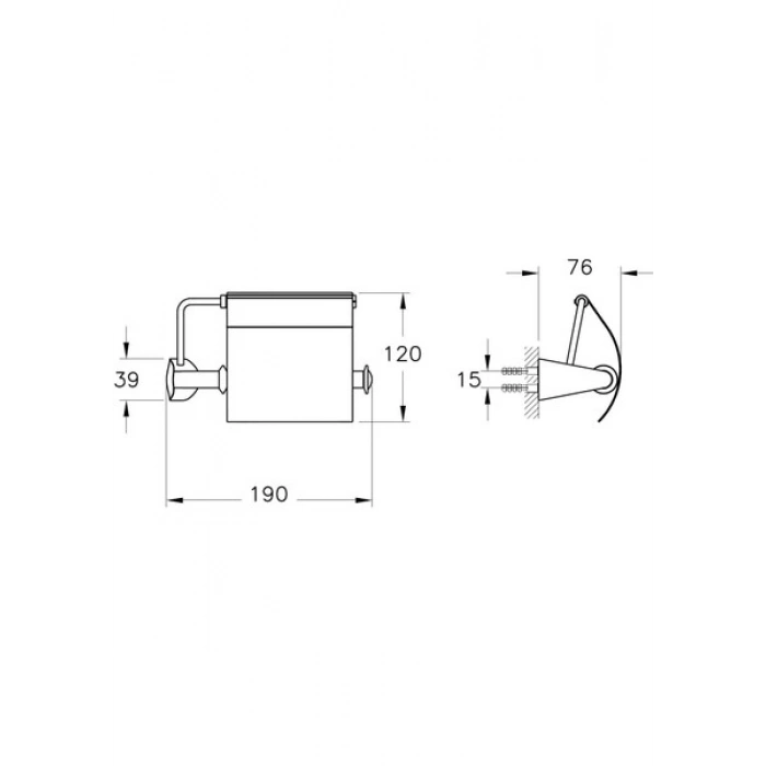 VitrA Base 800 A44086 Tuvalet Kağıtlığı, Krom
