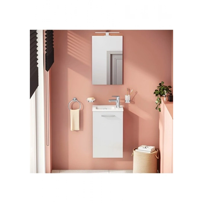 Vitra Mia 69576 Banyo Dolabı Seti Kapaklı 40 cm Parlak Beyaz