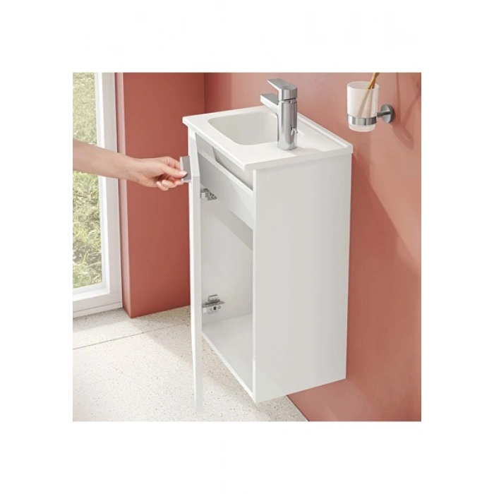 Vitra Mia 69576 Banyo Dolabı Seti Kapaklı 40 cm Parlak Beyaz