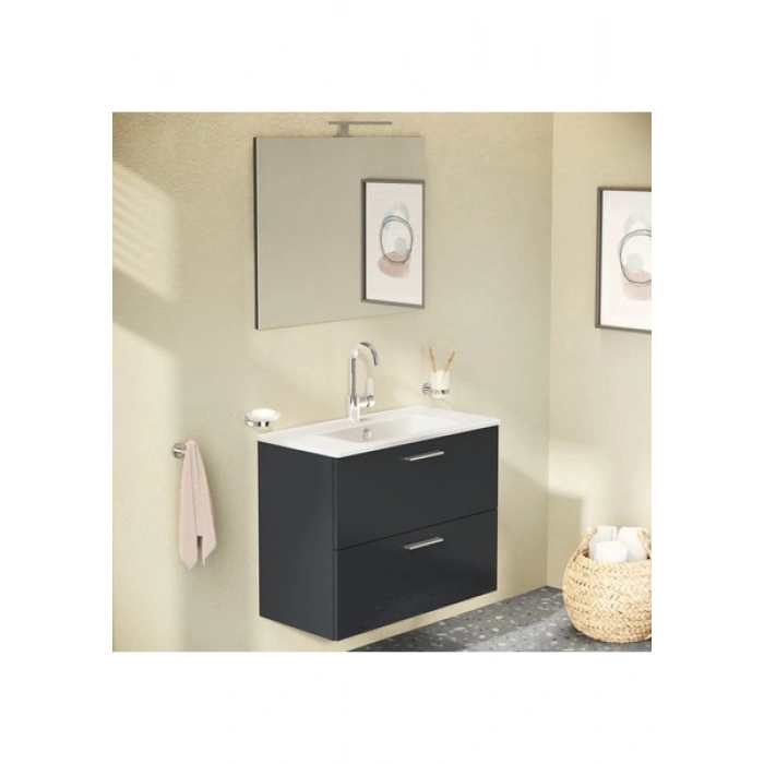 VitrA Mia 75100 Banyo Dolabı Seti Çekmeceli 80 cm Antrasit