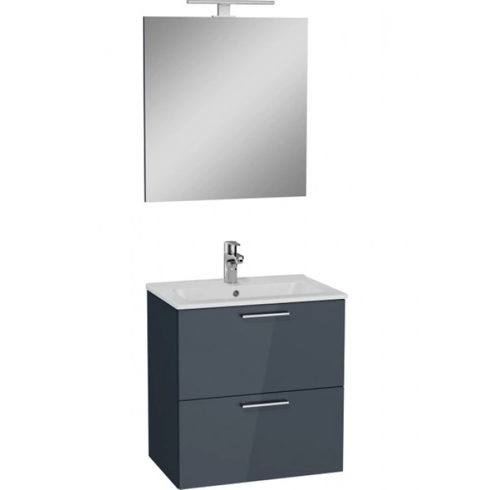 VitrA Mia 75102 Banyo Dolabı Seti Çekmeceli 60 cm Antrasit