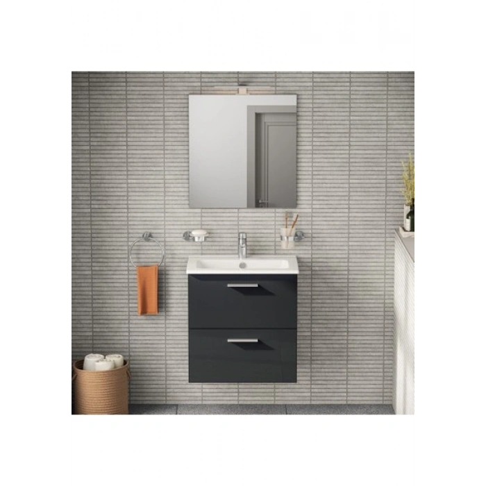 VitrA Mia 75102 Banyo Dolabı Seti Çekmeceli 60 cm Antrasit