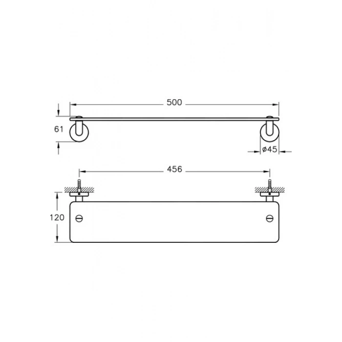 VitrA Minimax A44776 Etajer, Krom