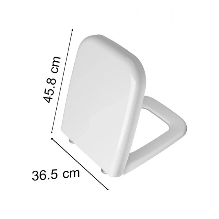 VitrA Shift 91-003-009 İnce Klozet Kapağı, Yavaş Kapanır, Beyaz(Duroplast)