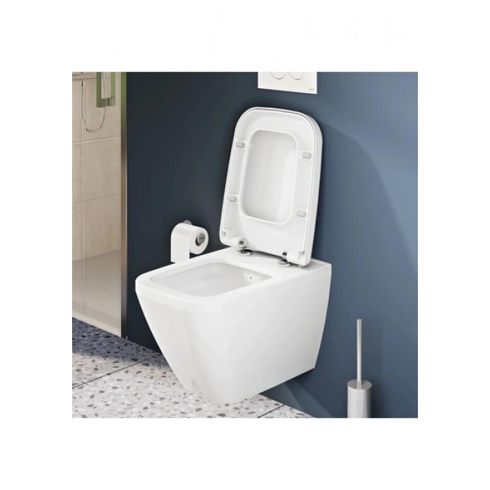 VitrA Shift 91-003-009 İnce Klozet Kapağı, Yavaş Kapanır, Beyaz(Duroplast)