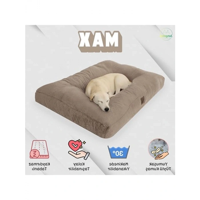 Vizon Renkli Ultra Yumuşak Köpek Yatağı - Nefes Alabilir ve Konforlu
