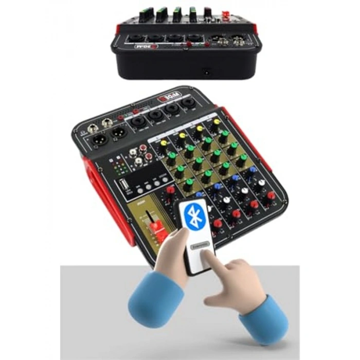 Vokal Paket ile Stüdyo Ekipman Seti, 6 Kanal Mikser