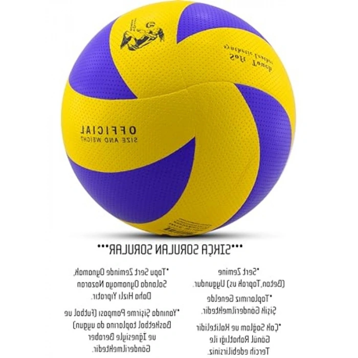 Voleybol Topu Seti, Pompalı, 8 Panel, Su Geçirmez Tasarım