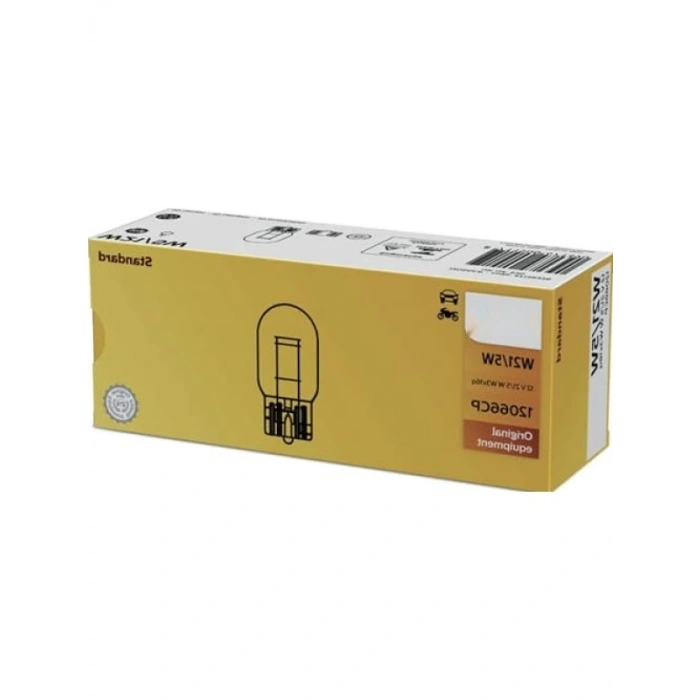 W21/5W Standart Araç Ampulü - 12V, 10lu Paket