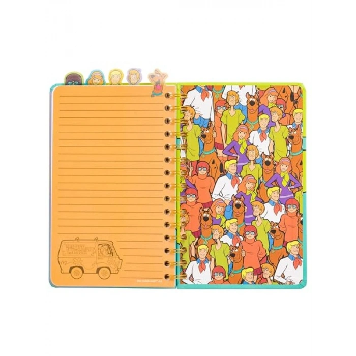 Warner Bros Scooby Doo Spiral Notebook With Character Tabs Featuring Scooby Doo, Shaggy, Daphne, Velma, and Fred, 8 x 5 Koleksiyon figür Yetişkinler ve Çocuklar