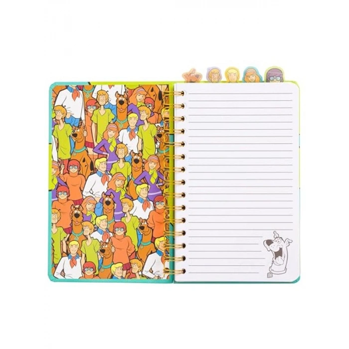 Warner Bros Scooby Doo Spiral Notebook With Character Tabs Featuring Scooby Doo, Shaggy, Daphne, Velma, and Fred, 8 x 5 Koleksiyon figür Yetişkinler ve Çocuklar