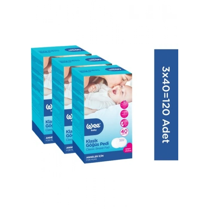 Wee Baby Klasik Göğüs Pedi Seti (40x3 120 Adet)