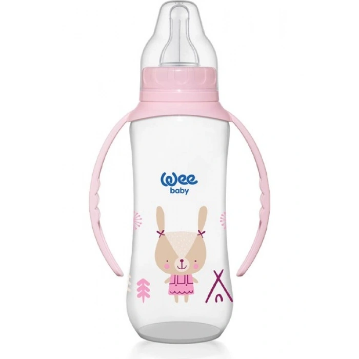 Wee Baby Klasik Kulplu Pp Biberon 270 ml Pembe 6-18 Ay