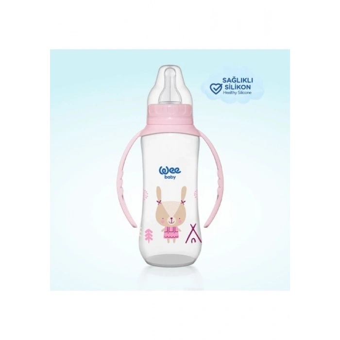 Wee Baby Klasik Kulplu Pp Biberon 270 ml Pembe 6-18 Ay
