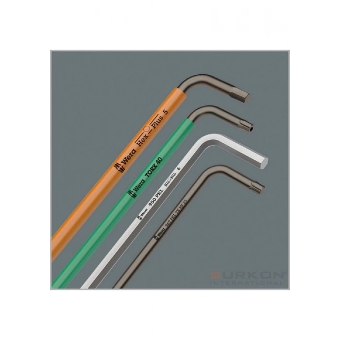 Wera 950/9 Hex-Plus 9 Parça Siyah Kaplama L-Anahtar Seti - 05022130001