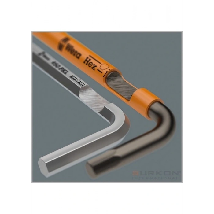 Wera 950/9 Hex-Plus 9 Parça Siyah Kaplama L-Anahtar Seti - 05022130001