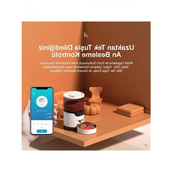 Wi-Fi Akıllı Otomatik Mama Kabı - 3L Kapasite
