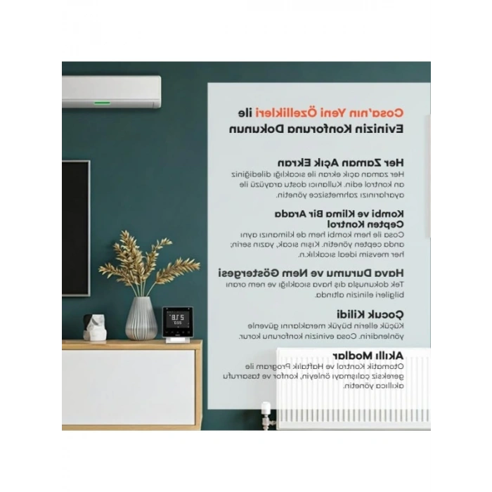 Wi-Fi Özellikli Akıllı Oda Termostatı, Kablosuz Kontrol