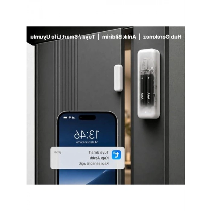 WiFi Kapı Pencere Sensörü, Akıllı Ev Sistemi ile Uyumlu