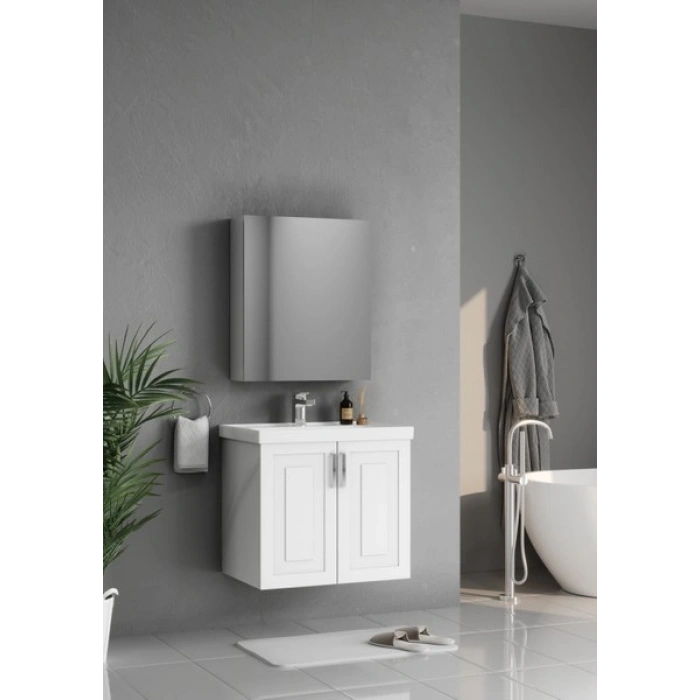 Wons Londra 65 cm Beyaz Banyo Dolabı