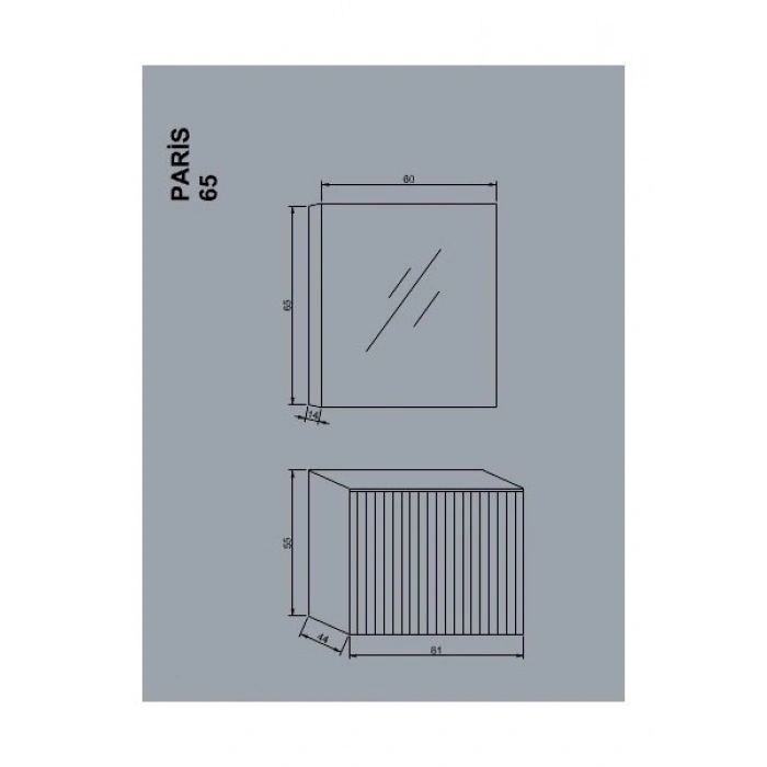 Wons Paris 65 cm Beyaz Banyo Dolabı