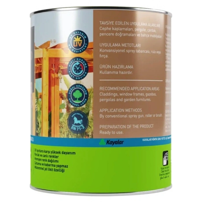 Woodsol Gemina Dış Mekan Ahşap Jel Vernik 0000 Clear 0.75 l
