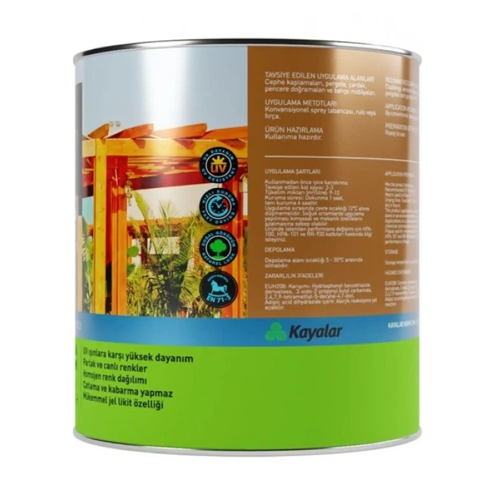 Woodsol Gemina Dış Mekan Ahşap Jel Vernik 0000 Clear 2.5 l