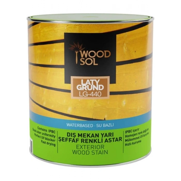 Woodsol Latygrund Dış Mekan Yarı Şeffaf Renkli Ahşap Astar 0000 Clear 2.5 l