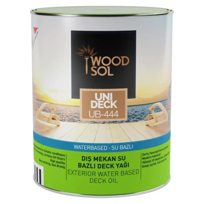Woodsol Unideck Su Bazlı Ahşap Deck Yağı 0000 Clear 0.75 l