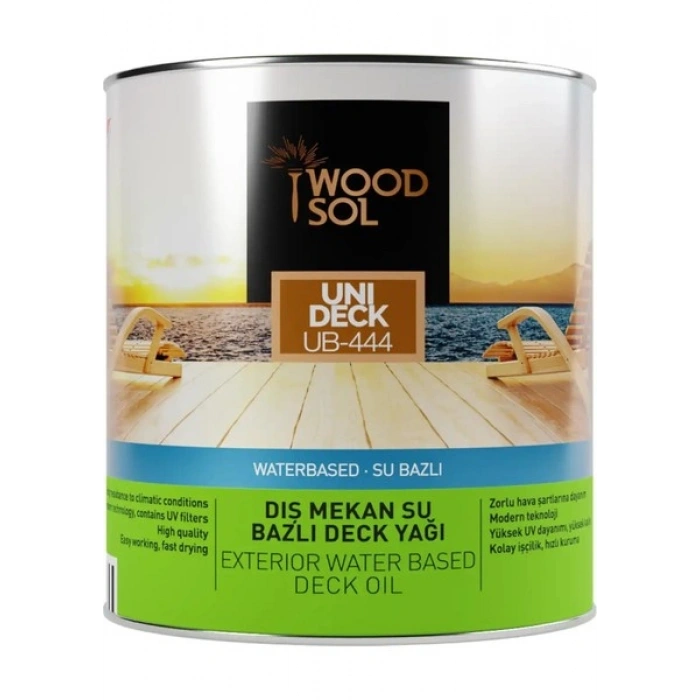 Woodsol Unideck Su Bazlı Ahşap Deck Yağı 0000 Clear 2.5 l