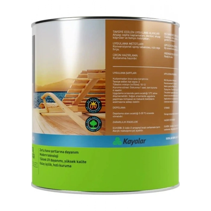 Woodsol Unideck Su Bazlı Ahşap Deck Yağı 0000 Clear 2.5 l