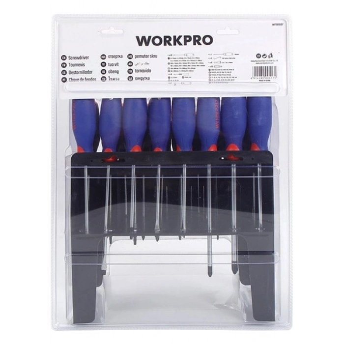 Workpro WP200507 100 Parça Duvar Askı Aparatlı Profesyonel Cr-V Manyetik Tornavida ve Bits Uç Seti