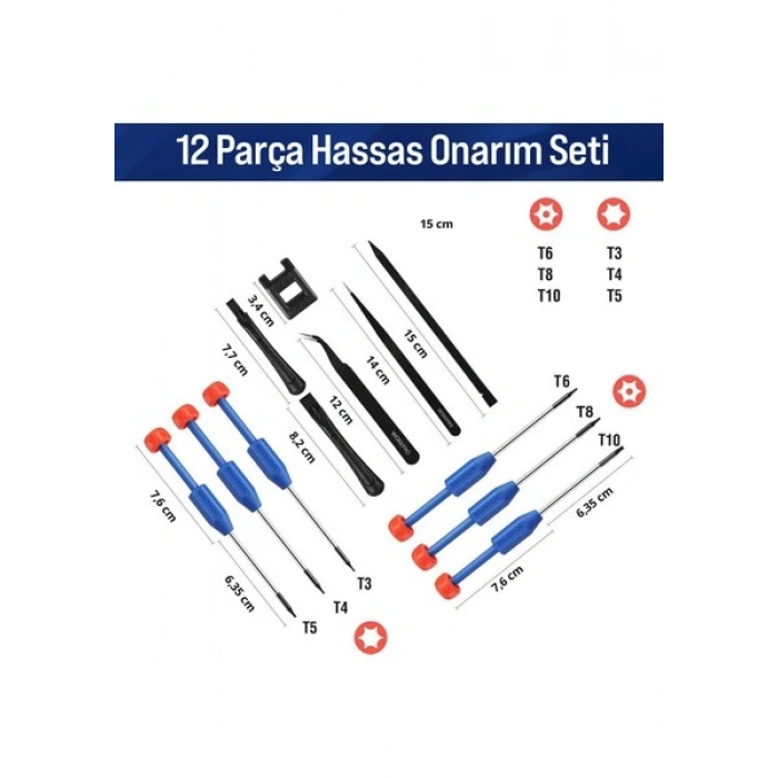 Workpro WP200531 12 Parça Cr-V Elektronikçi Hassas Profesyonel Onarım Seti