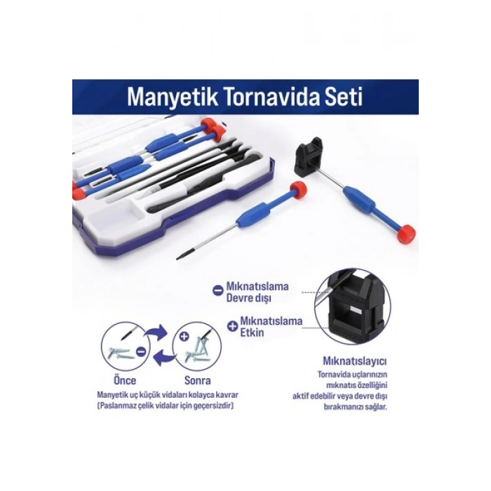 Workpro WP200531 12 Parça Cr-V Elektronikçi Hassas Profesyonel Onarım Seti
