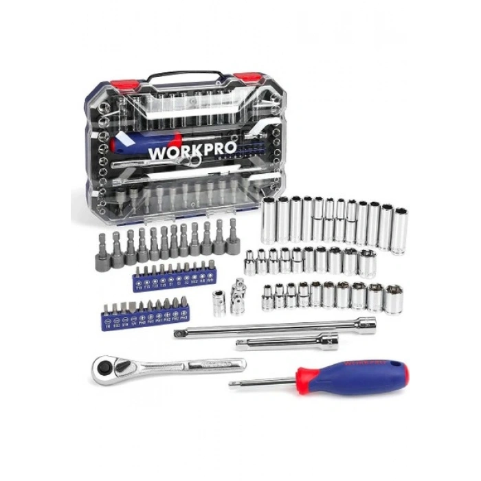 Workpro WP202522 1/4’ Metrik/inç 70 Parça Cr-V Profesyonel Lokma Takımı