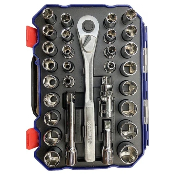 Workpro WP202525 30 Parça 1/2’’ Cr-V Metrik/inç Profesyonel Lokma Takımı